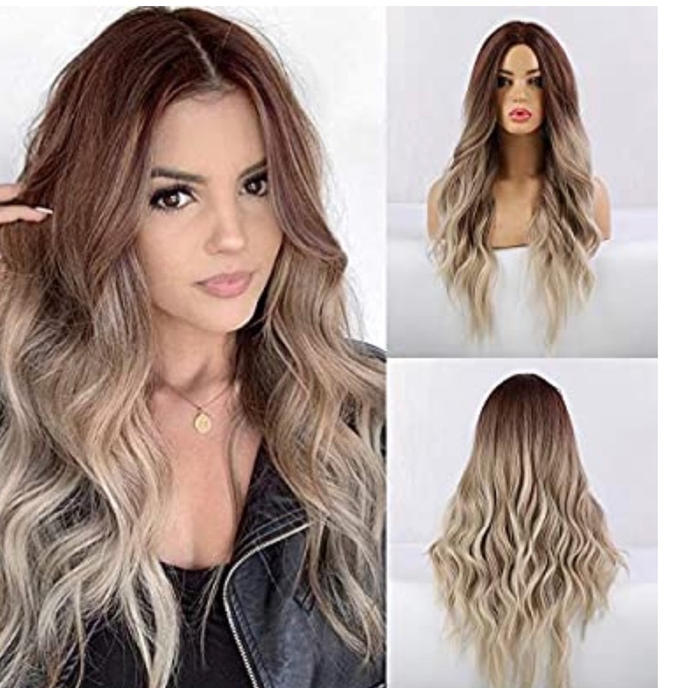 ❗️RESTOCK❗️Long Wavy Ombré Ash Blonde Wig